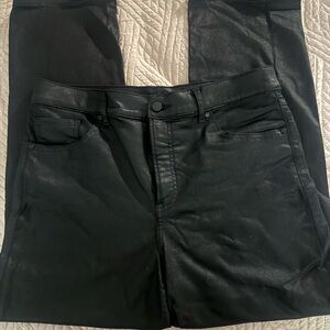 Men's Black Coated Slim Jeans